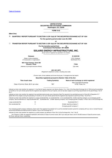 Vorschaubild Solaris Energy Infrastructure 10-Q Quartalsbericht 2026 