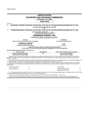 Thumbnail SandRidge Energy
 10-Q Quarterly Report FY2026 