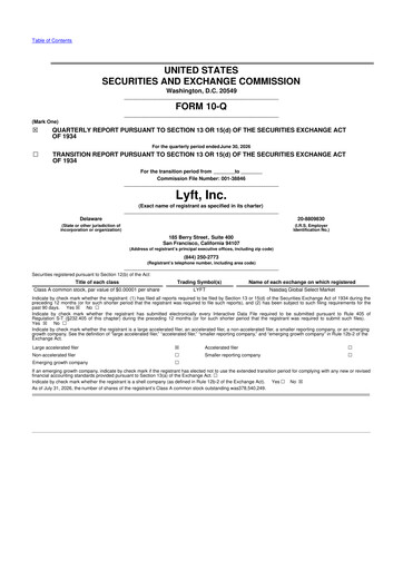 Miniature Lyft 10-Q Rapport trimestriel 2026 