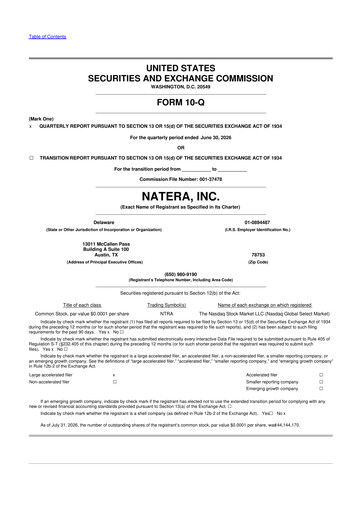 Thumbnail Natera 10-Q Quarterly Report FY2026 