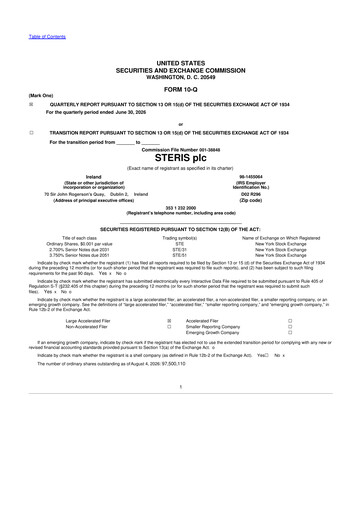 Thumbnail Steris 10-Q Quarterly Report FY2027 