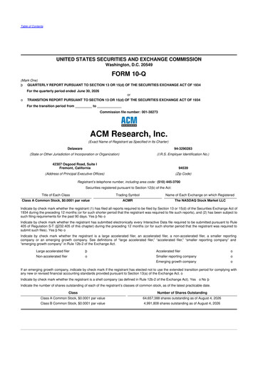 Thumbnail ACM Research
 10-Q Quarterly Report FY2026 