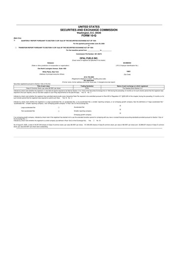 Miniature OPAL Fuels 10-Q Rapport trimestriel 2026 