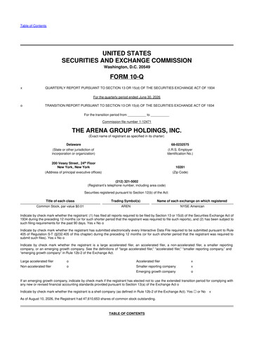 Miniature The Arena Group 10-Q Rapport trimestriel 2026 