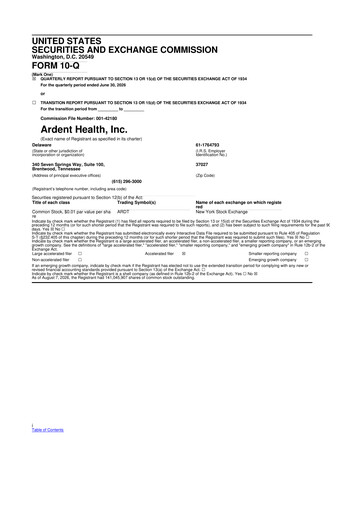 Thumbnail Ardent Health 10-Q Quarterly Report FY2026 