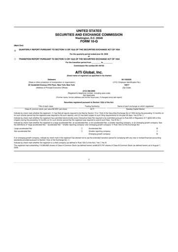 Miniature AlTi Global 10-Q Rapport trimestriel 2026 