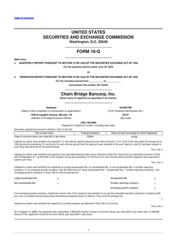 Thumbnail Chain Bridge Bancorp 10-Q Quarterly Report FY2026 Q2