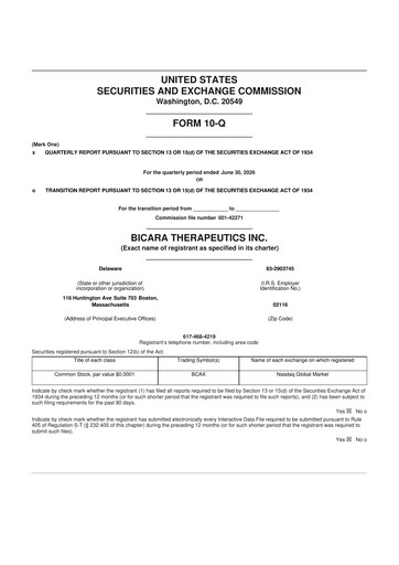 Miniature Bicara Therapeutics 10-Q Rapport trimestriel 2026 