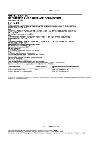 Thumbnail Diageo 20-F Annual Report 2026