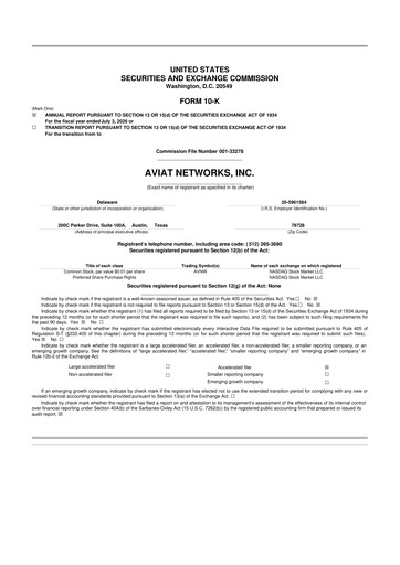 Thumbnail Aviat Networks 10-K Annual Report 2026