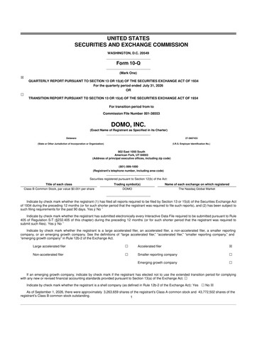 Thumbnail Domo, Inc. 10-Q Quarterly Report FY2027 