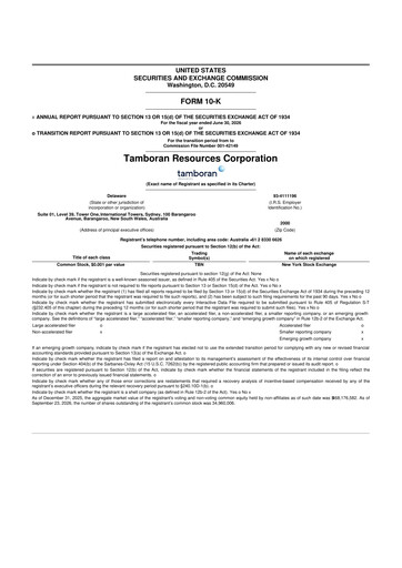 Vorschaubild Tamboran Resources 10-K Jahresbericht 2026