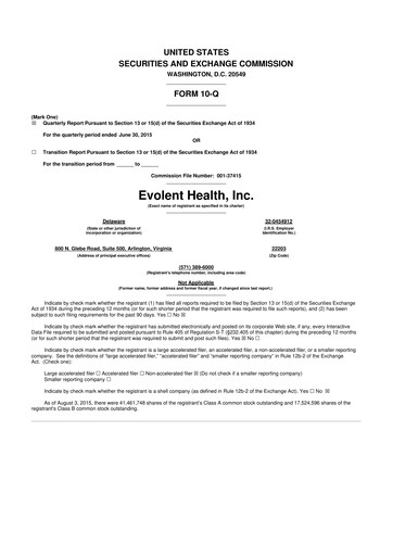 Thumbnail Evolent Health 10-Q Quarterly Report FY2015 