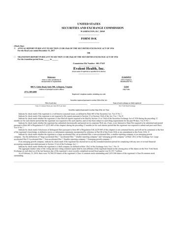 Thumbnail Evolent Health 10-K Annual Report 2017