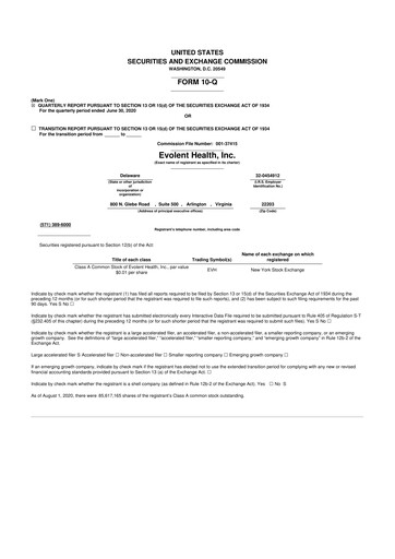 Thumbnail Evolent Health 10-Q Quarterly Report FY2020 