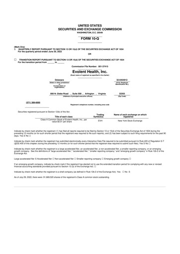 Thumbnail Evolent Health 10-Q Quarterly Report FY2022 