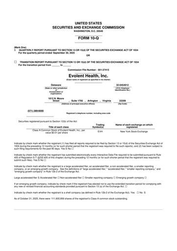Thumbnail Evolent Health 10-Q Quarterly Report FY2025 