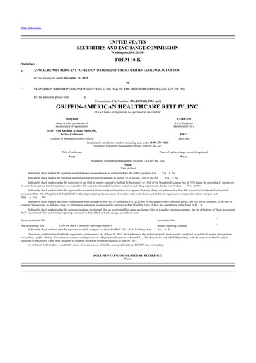 Thumbnail American Healthcare REIT 10-K Annual Report 2015