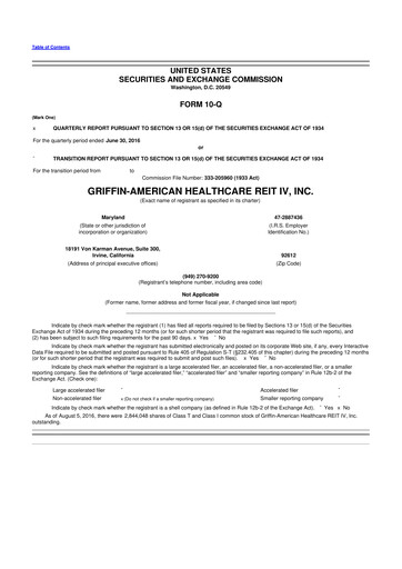 Thumbnail American Healthcare REIT 10-Q Quarterly Report FY2016 