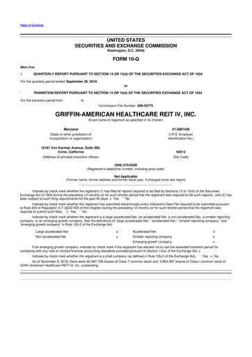 Thumbnail American Healthcare REIT 10-Q Quarterly Report FY2018 