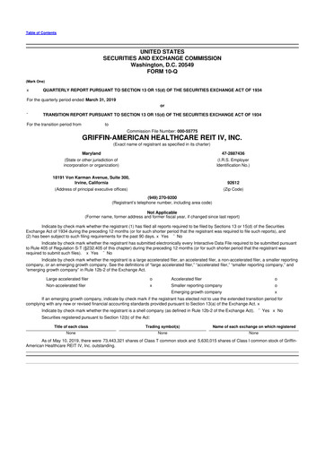 Thumbnail American Healthcare REIT 10-Q Quarterly Report FY2019 