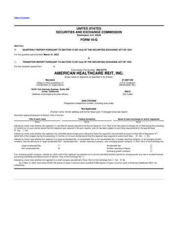 Thumbnail American Healthcare REIT 10-Q Quarterly Report FY2023 