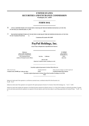 Thumbnail PayPal 10-K Annual Report 2019