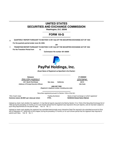 Thumbnail PayPal 10-Q Quarterly Report FY2026 