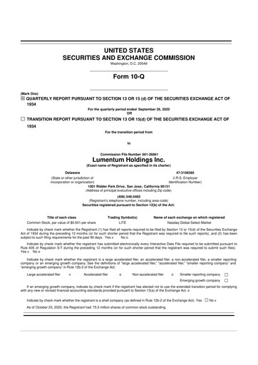 Thumbnail Lumentum 10-Q Quarterly Report FY2021 