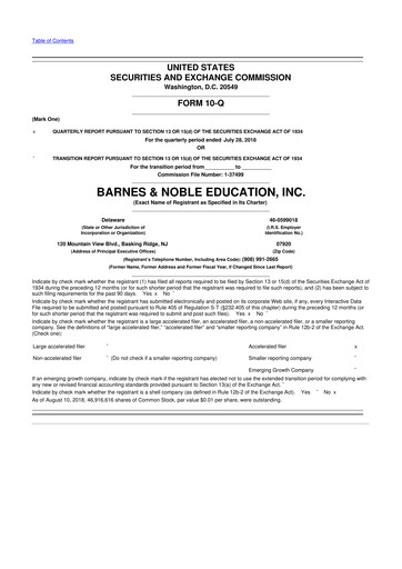 Thumbnail Barnes & Noble Education 10-Q Quarterly Report FY2019 