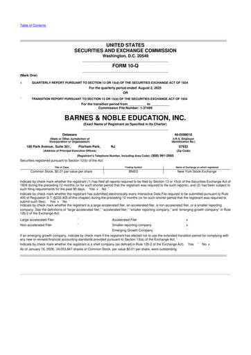 Thumbnail Barnes & Noble Education 10-Q Quarterly Report FY2026 