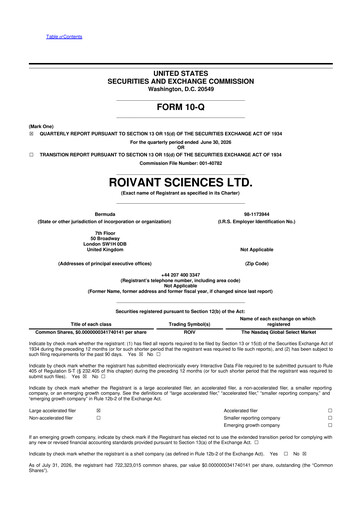 Thumbnail Roivant Sciences 10-Q Quarterly Report FY2026 