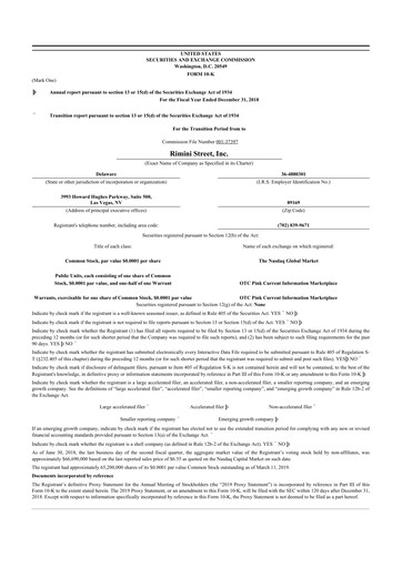 Thumbnail Rimini Street 10-K Annual Report 2018