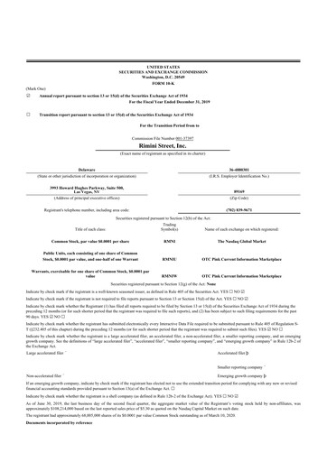 Thumbnail Rimini Street 10-K Annual Report 2019