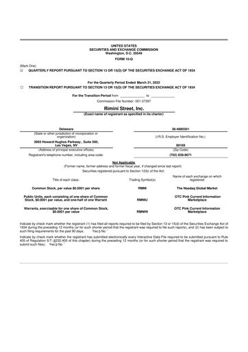 Thumbnail Rimini Street 10-Q Quarterly Report FY2022 