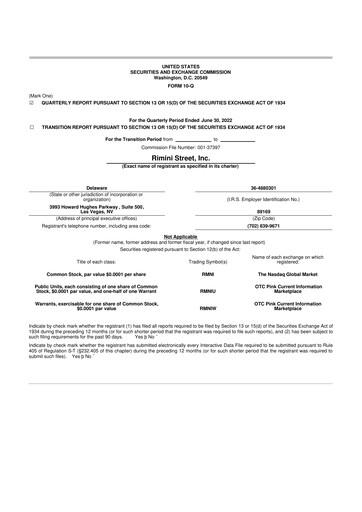 Thumbnail Rimini Street 10-Q Quarterly Report FY2022 
