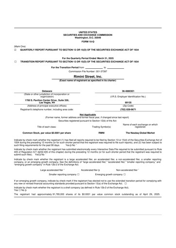 Thumbnail Rimini Street 10-Q Quarterly Report FY2025 