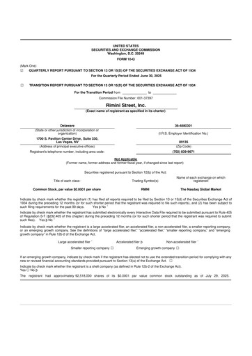 Thumbnail Rimini Street 10-Q Quarterly Report FY2025 
