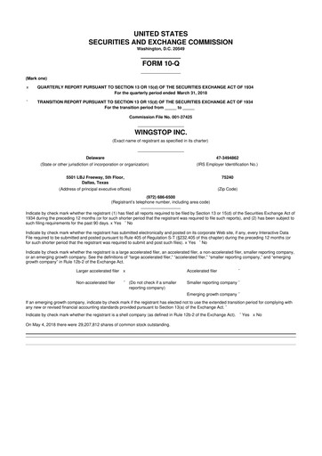 Thumbnail Wingstop Restaurants 10-Q Quarterly Report FY2018 