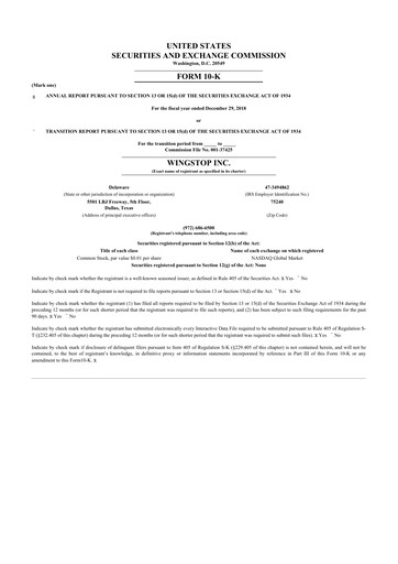 Thumbnail Wingstop Restaurants 10-K Annual Report 2018