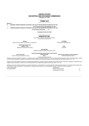 Thumbnail Wingstop Restaurants 10-Q Quarterly Report FY2022 