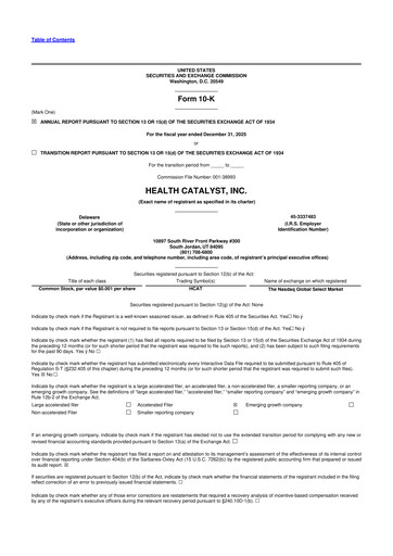 Thumbnail Health Catalyst
 10-K Annual Report 2025