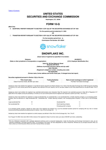 Thumbnail Snowflake 10-Q Quarterly Report FY2023 