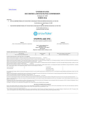 Thumbnail Snowflake 10-K Annual Report 2023