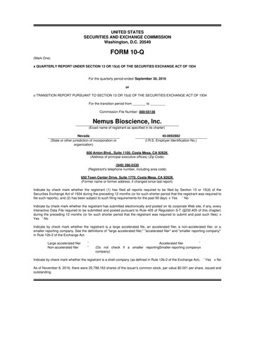 Vorschaubild Skye Bioscience 10-Q Quartalsbericht 2016 