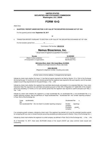 Vorschaubild Skye Bioscience 10-Q Quartalsbericht 2017 