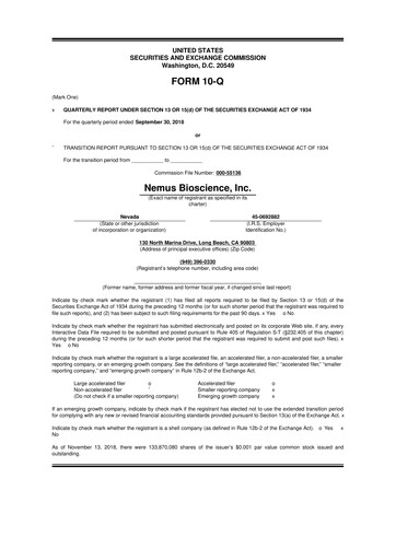 Vorschaubild Skye Bioscience 10-Q Quartalsbericht 2018 