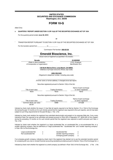 Vorschaubild Skye Bioscience 10-Q Quartalsbericht 2019 