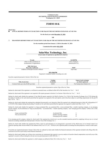 Thumbnail SolarMax Technology 10-K Annual Report 2024