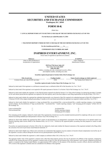 Thumbnail Inspired Entertainment 10-K Annual Report 2024